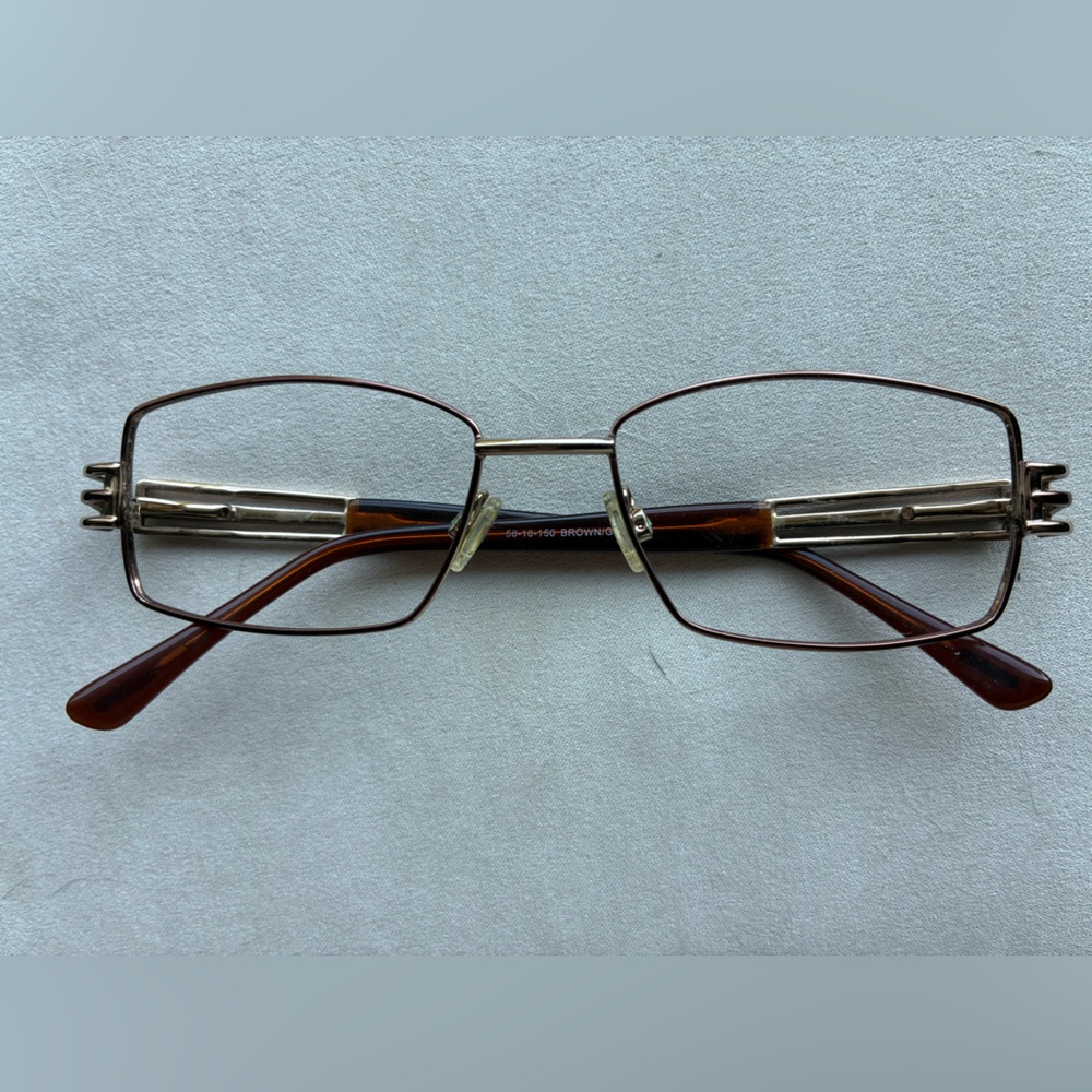 Brown Rectangular Women's Glasses - image 1